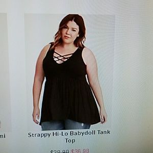 Torrid Strappy Hi-Low babydoll tank top